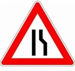 VKZ.121-10 Dreieck 900mm RAL2 verengte Fahrbahn re