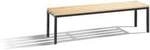 C+P Umkleidebank Basic, H420xB1500xT353mm Farbe Gestell Schwarzgrau