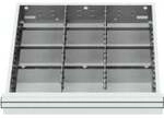 STIER Schubladeneinteilung Metalleinteilung BLH 75 mm Innenma&szlig; 500x450 mm 12...