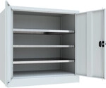 Stier Fl&uuml;gelt&uuml;renschrank, 1000x1000x600 mm, 2 B&ouml;den verzinkt, RAL 7035