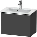 Duravit Waschtischunterschrank D-Neo Compact 61x37,2, chr/Grap ma, 1 Ausz.,