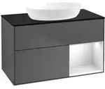 V&B Waschtischunterschrank Finion 100, Pl bla m, Reg wh. m Lac, Anthrac. m