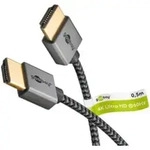 goobay HDMI-Kabel Slim High-Speed mit Ethernet 4K/60Hz 75753