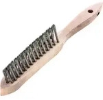Lessmann Kehlnahtb&uuml;rste V4A glatt 3-reihig 0,3mm
