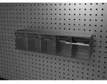 bott Klarsichtmagazin B600xT142xH168 mm mit 5 K&auml;sten f&uuml;r Lochplatten