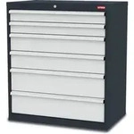 STIER Schubladenschrank mit 6 Schubladen BxTxH 900x575x1020 mm RAL 7016 / RAL...