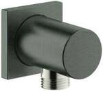 Grohe Wandanschlussbogen Rainshower 1/2, eck Ros., hard graphite geb&uuml;rstet