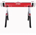 STIER 2x Premium Klapp-S&auml;gebock h&ouml;henverstellbar mit Spannmodul 590 kg