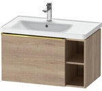 Duravit Waschtischunterschrank D-Neo 78,4x45,2cm, 1 A, B L, g pol/Eiche marm.