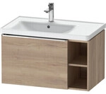 Duravit Waschtischunterschrank D-Neo 78,4x45,2cm, 1 A, B li, chr/Eiche marm.