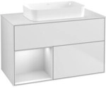 V&B Waschtischunterschrank Finion 100x60,3 cm, Reg li wh. m Lac, wh. m Lac