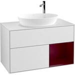 V&B Waschtischunterschrank Finion 100, Pl wh. m, Reg Peo m Lac, wh. m Lac