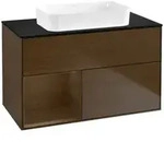 V&B Waschtischunterschrank Finion 100x60,3 cm, Reg li wal ven, wal veneer