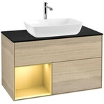 V&B Waschtischunterschrank Finion 100, Pl bla m, Reg gol m Lac, Oa ven