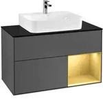 V&B Waschtischunterschrank Finion 100, Pl bla m, Reg re gol m, Anthrac. m