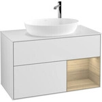 V&B Waschtischunterschrank Finion 100, Pl wh. m, Reg Oa ven, wh. m Lac