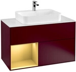 V&B Waschtischunterschrank Finion 100, Abd.-Pl. wh. m, Reg li gol m, Peo m