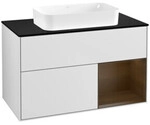 V&B Waschtischunterschrank Finion 100x60,3 cm, Reg re wal ven, wh. m Lac