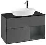 V&B Waschtischunterschrank Finion 100, Pl bla m, Reg md m Lac, Anthrac. m