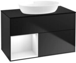 V&B Waschtischunterschrank Finion 100, Pl b m, Reg glo wh. Lac, bla m Lac