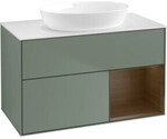 V&B Waschtischunterschrank Finion 100, Pl wh. m, Reg wal ven, Oli. m Lac