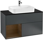 V&B Waschtischunterschrank Finion 100, Pl b m, Rg li wal ven, md bl. m Lac
