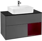 V&B Waschtischunterschrank Finion 100, Pl bla m, Reg re Peo, Anthrac. m