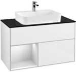 V&B Waschtischunterschrank Finion 100, Pl b m, Rg l wh. m Lac, glo wh. Lac
