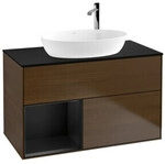 V&B Waschtischunterschrank Finion 100, Pl bla m, Reg bla m Lac, wal ven