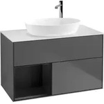 V&B Waschtischunterschrank Finion 100, Pl wh. m, Reg bla m Lac, Anthrac. m