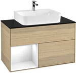 V&B Waschtischunterschrank Finion 100, Pl w m, Reg li glo wh. Lac, Oa ven
