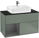 V&B Waschtischunterschrank Finion 100, Pl w m, Rg l Anthrac. m, Oli. m Lac