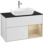 V&B Waschtischunterschrank Finion 100, Pl bla m, Reg Oa ven, wh. m Lac