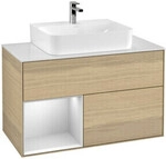 V&B Waschtischunterschrank Finion 100, Pl bla m, Reg li wh. m Lac, Oa ven