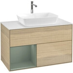 V&B Waschtischunterschrank Finion 100, Pl wh. m, Reg Oli. m Lac, Oa ven