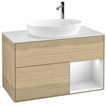 V&B Waschtischunterschrank Finion 100, Pl wh. m, Reg wh. m Lac, Oa ven