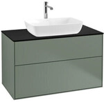 V&B Waschtischunterschrank Wandbeleuchtung Finion 100x60,3cm, Abd.-Pl. bla m, Oli. m