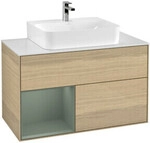 V&B Waschtischunterschrank Finion 100, Pl bla m, Reg li Oli. m Lac, Oa ven