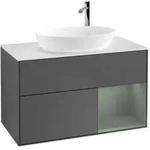 V&B Waschtischunterschrank Finion 100, Pl w m, Reg Oli. m Lac, Anthrac. m