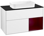 V&B Waschtischunterschrank Finion 100x60,3 cm, Reg re Peo, glo wh. lacquer