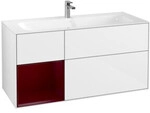 V&B Waschtischunterschrank Finion 119,6x59,1cm, Reg li Peo, glo wh. Lac
