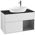 V&B Waschtischunterschrank Finion 100, Pl b m, Rg A m Lac, wh. m Lac
