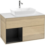 V&B Waschtischunterschrank Finion 100, Pl wh. m, Reg bla m Lac, Oa ven