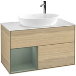 V&B Waschtischunterschrank Finion 100, Pl wh. m, Reg Oli. m Lac, Oa ven