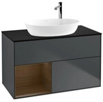 V&B Waschtischunterschrank Finion 100, Pl bla m, Reg wal ven, md bl. m Lac