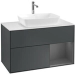 V&B Waschtischunterschrank Finion 100, Pl w m, Rg A m Lac, md bl. m Lac