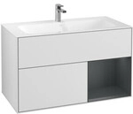 V&B Waschtischunterschrank Finion Reg re md bl. m Lac, White matt lacquer