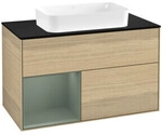 V&B Waschtischunterschrank Finion 100x60,3 cm, Reg li Oli. m Lac, Oa ven