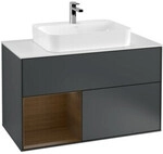 V&B Waschtischunterschrank Finion 100, Pl w m, Rg li wal ven, md bl. m Lac