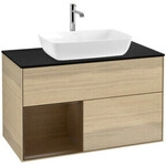 V&B Waschtischunterschrank Finion 100, Abd.-Pl. bla m, Reg wal ven, Oa ven